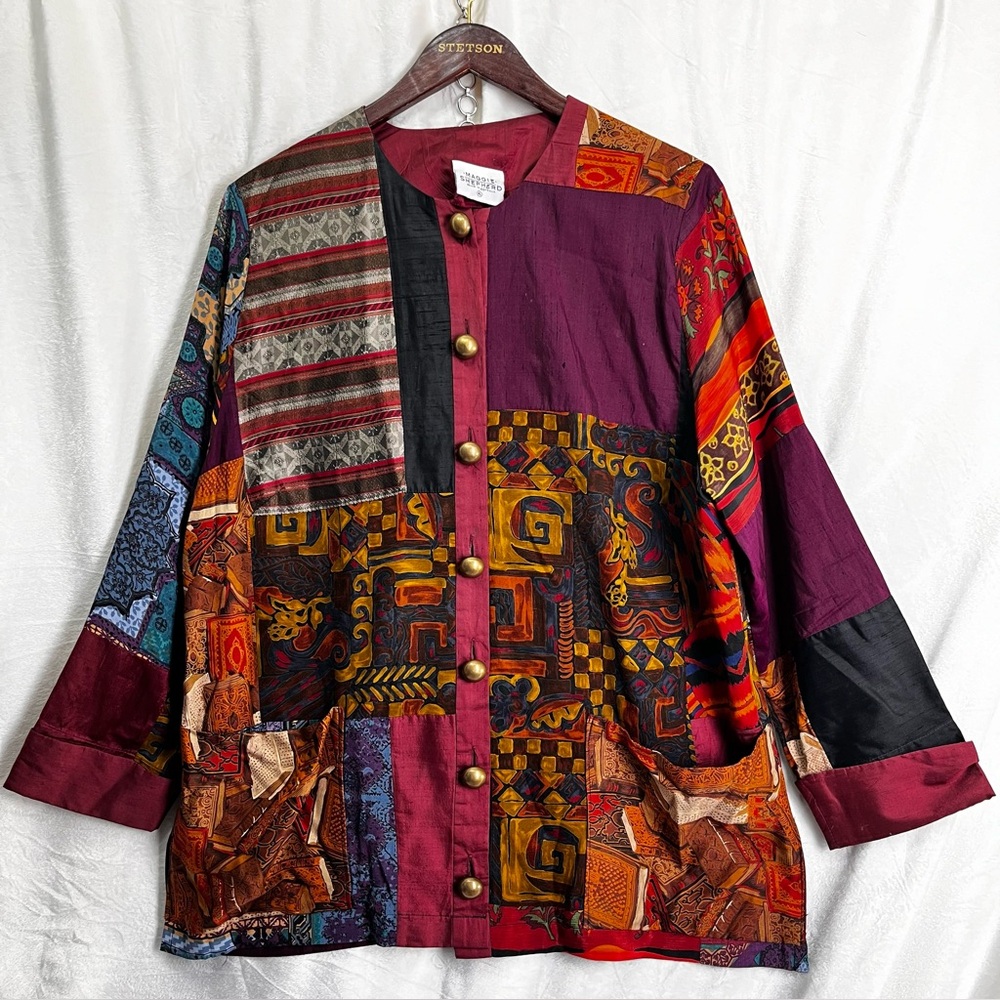 Vintage Patchwork Jacket Maggie Shepherd Australi… - image 1